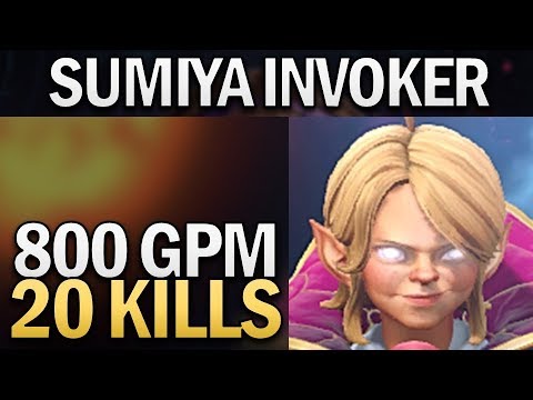 SUMIYA INVOKER WITH 20 KILLS & 800 GPM - DOTA 2 GAMEPLAY