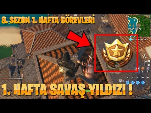 8 Sezon 1 Hafta Savas Yildizi Nerde Gizli Yildiz Yeri Fortnite - 8 sezon 1 hafta savas yildizi nerde gizli yildiz yeri fortnite turkce haslanmis patates imclips net