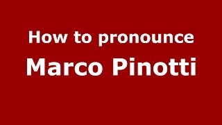 How to pronounce Marco Pinotti