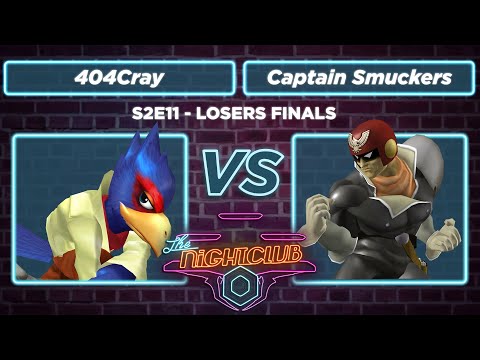 The Nightclub S2E11: Captain Smuckers (Falcon) vs 404Cray (Falco) - Losers Finals SSBM