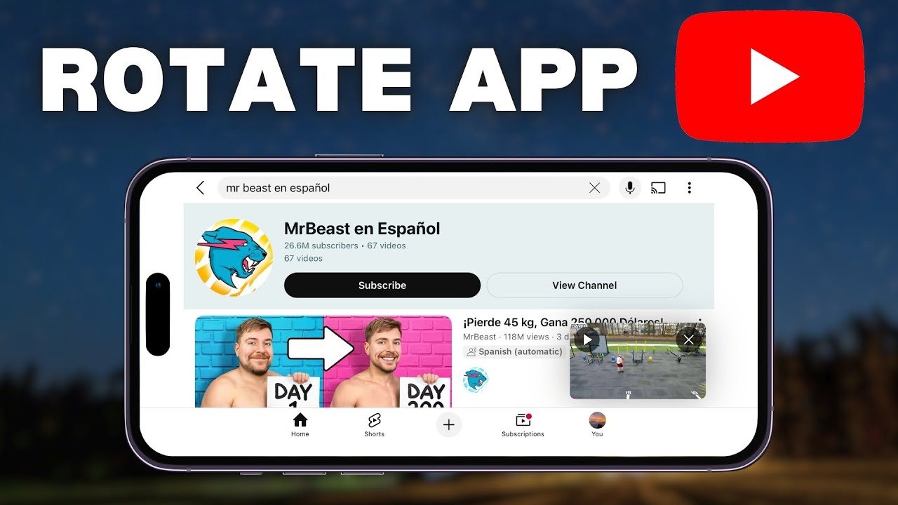 How to Rotate YouTube App to Landscape Mode