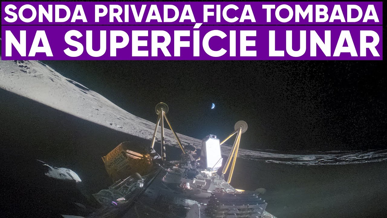 Sonda cai virada na superfície da Lua