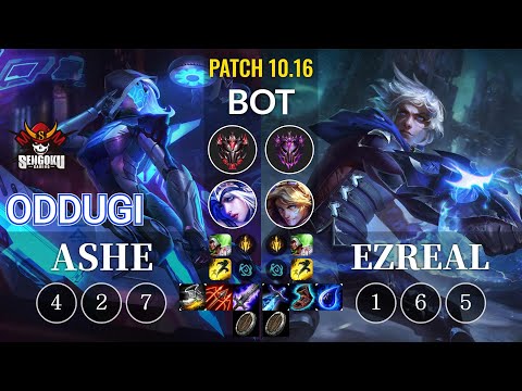 SG OdduGi Ashe vs Ezreal Bot - KR Patch 10.16
