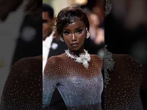 OMG! This gown is set with 98,000 crystals, she looks like a mermaid in it, so beautiful! #anokyai