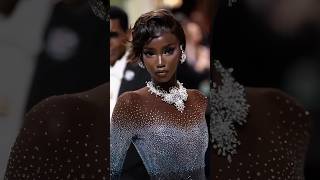 OMG! This gown is set with 98,000 crystals, she looks like a mermaid in it, so beautiful! #anokyai