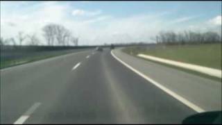 preview picture of video 'A Mohács - Pécs, M60 -as autópályán autóztam'