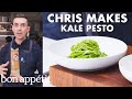 Chris Makes Kale Pesto Pasta From The Test Kitchen Bon Appétit