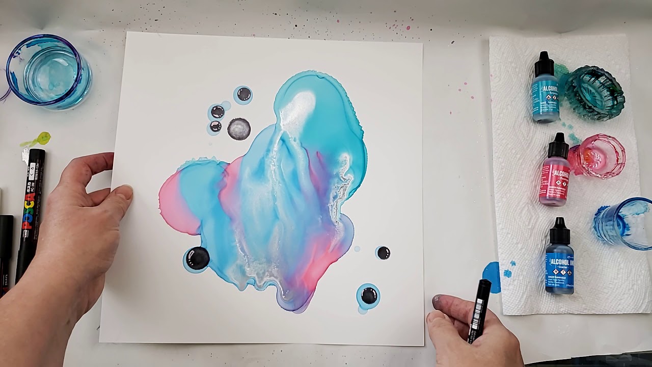 Simple Alcohol Ink Abstract Painting