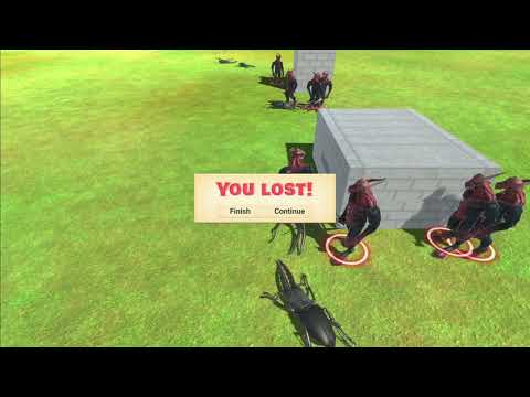 8 Giant Stag Beetle in night vs all units - Animal Revolt Battle Simulator