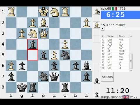 Chess World.net: LIVE Rapid #120 vs cujo68 (1728) - Old Benoni defense (A44) (Chessworld.net)