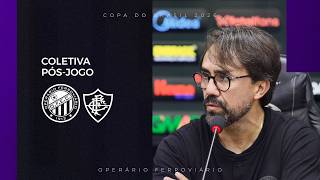 Entrevista | Pós-jogo - Operário 0x0 Fluminense - 5ª fase da Copa do Brasil - Luizinho Lopes