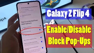 Samsung Galaxy Z Flip 4: How to Enable/Disable Block Pop-Ups in Samsung Internet