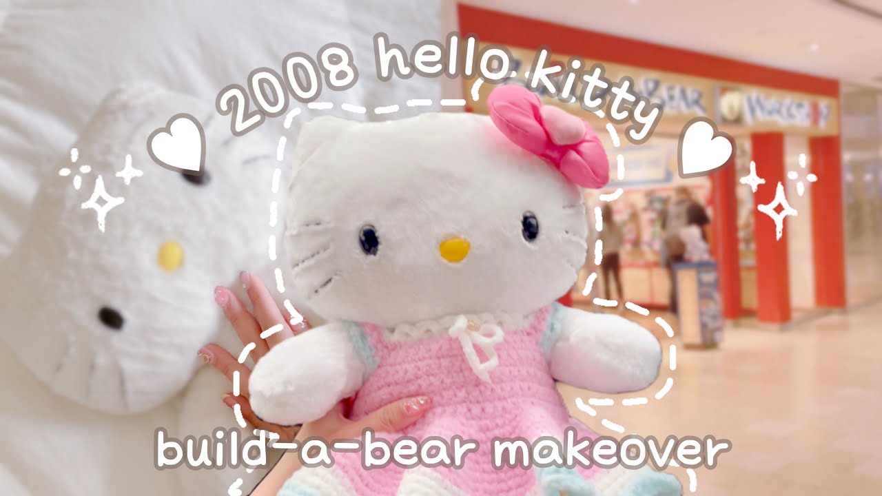 ♡ giving my hello kitty build-a-bear a makeover! 🧸🎀✨ [relaxing] | asmr ♡