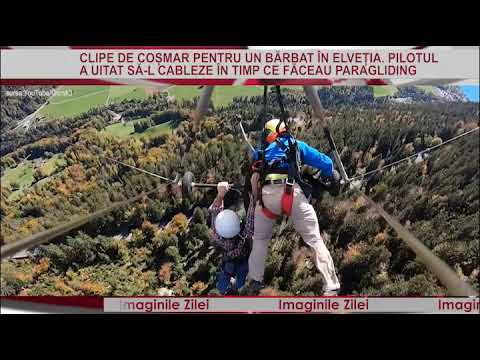 IMAGINILE ZILEI 27 Noiembrie - Clipe de cosmar la paragliding