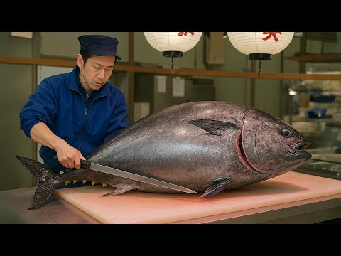 UNREAL PRECISION! Expert Cuts Yellowfin Tuna & Mahi Mahi Like Butter!