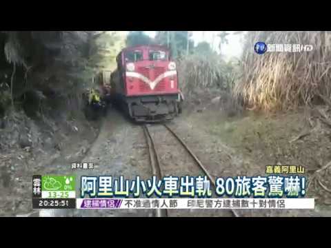 阿里山小火車出軌 80旅客驚嚇!