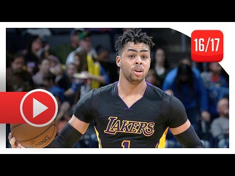 D'Angelo Russell Full Highlights vs Thunder (2017.02.24) - 29 Pts, 6 Ast