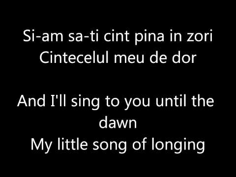 O -Zone Despre Tine Lyrics (Romanian & English)