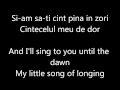 O -Zone Despre Tine Lyrics (Romanian & English ...