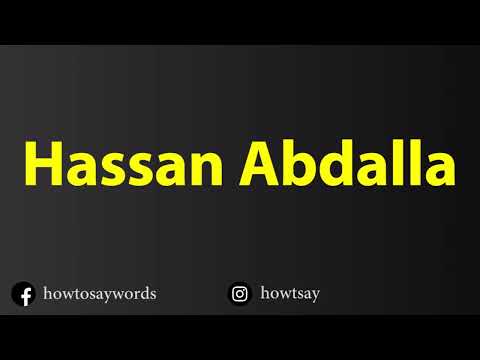 How To Pronounce Hassan Abdalla حسن عبد الله