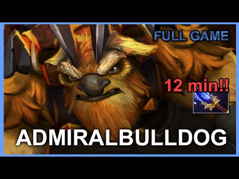 AdmiralBullDog Earthshaker | Aghanim's in 12 MIN!!| Full Game