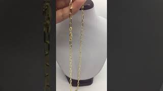 Paper Clip Solid 14K Gold Chain Necklace Men's Women's 3.5mm 16-24 Mother's Day Gift
