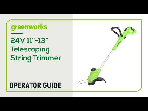 Operating your Greenworks 24V Telescoping String Trimmer