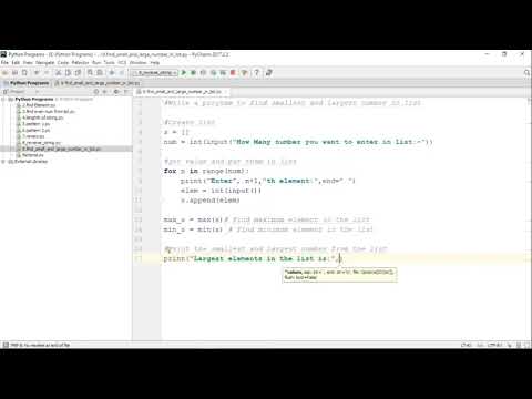 Learn Find Smallest and Largest element from list Python Programming ...