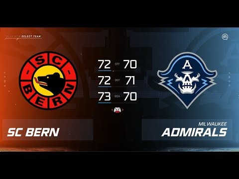 NHL 20 (Xbox One S) -- SC Bern vs Milwaukee Admirals.