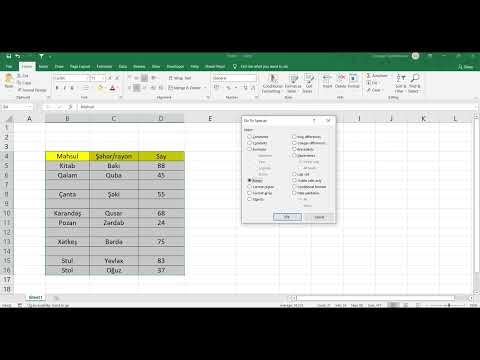 Cədvəllərdə bir neçə boşluqların avtomatik silinməsi - How to delete blanks in excel tables?