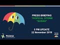 Press Briefing: Tropical Storm "#SARAHPH" Update Friday, 5 PM November 22, 2019