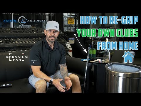 Part of a video titled How To Re-Grip Your Own Golf Clubs From Home - YouTube