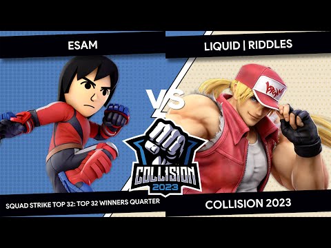 Collision 2023 - SSBU Squad Strike - Riddles (P1) VS ESAM (P2) - Top 32 - Winners Quarters