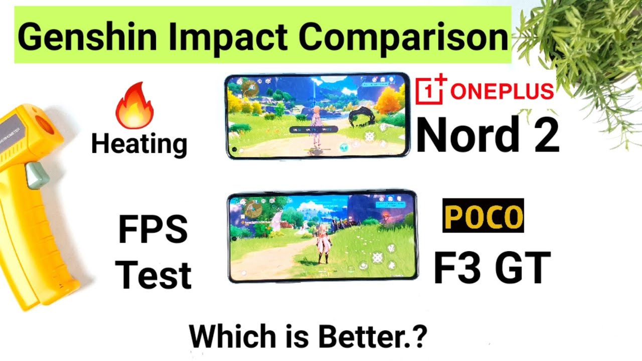 Poco F3 GT vs Oneplus Nord 2 genshin impact Fps Test, heating test dimensity 1200 🔥🔥🔥