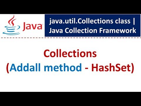 Collections Addall Method Hashset Java Collection Framework
