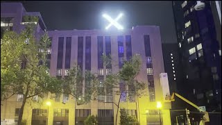 Bright 'X' sign at the former Twitter HQ concerns neighbors