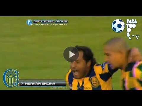 Gol de Encina. Rosario Central 1 - Rafaela 2. Fecha 14. Torneo Inicial 2013. Fútbol Para Todos