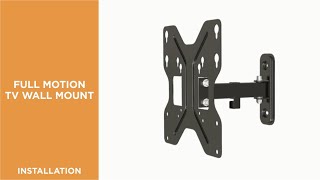 How to Install Economy Low Profile Full-motion Wall Mount-LDA11-221