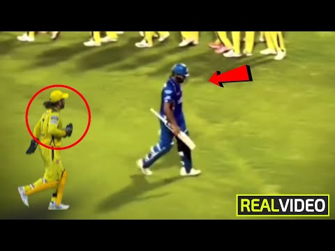 MS Dhoni ran to Hug Rohit Sharma when he was crying while walking out after losing CSK vs MI IPL