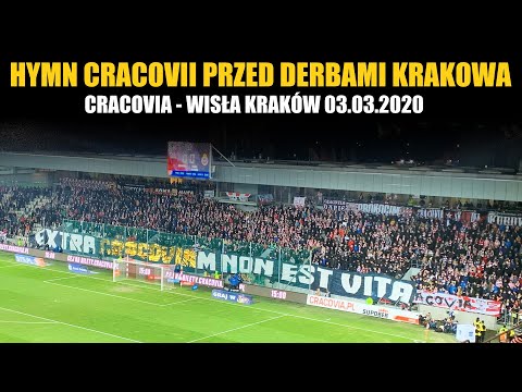 "NIGDY NIE ZEJDĘ NA PSY" - zaśpiewane przez kibiców Cracovii przed Derbami Krakowa 03.03.2020