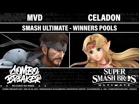 COMBO BREAKER 2023 WINNERS POOLS - MVD (Snake) vs celadon (Zelda) - Smash Ultimate
