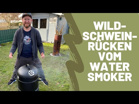 Wildschweinrücken vom 25 € Watersmoker // Pelletgrill super saftig und einfach lecker..
