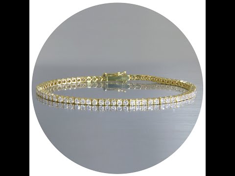 Bratara Tenis Galben Alb 14k Diamante Naturale - Eleganta si Rafinament