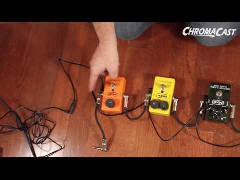 ChromaCast 5 Plug Daisy Chain Cable & 9-Volt AC Power Adapter for Guitar Pedals Demo