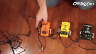 ChromaCast 5 Plug Daisy Chain Cable & 9-Volt AC Power Adapter for Guitar Pedals Demo