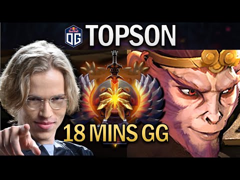 OG.TOPSON MONKEY KING - 18 MINS GG - DOTA 2 7.29 GAMEPLAY