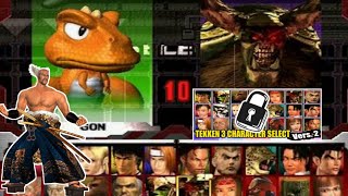 Unlocked all Characters in 1 click ||how to unlock all Players in Tekken 3