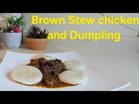 How To Make Brown Stew Chicken & Dumpling  ||NONE EDIT STEP-BY-STEP|| #live #video #food #cooking
