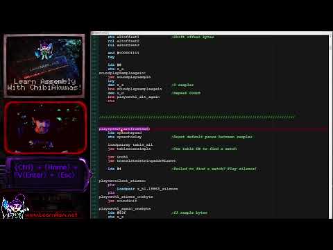 6502 Lesson M2 - speech synthesizer: Sample playback! (Part 2/2)