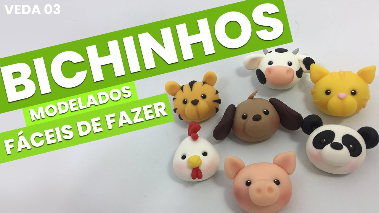 Aprenda 9 Bichinhos de forma MUITO FÁCIL em Biscuit - Sah Passa o Passo - VEDA3
